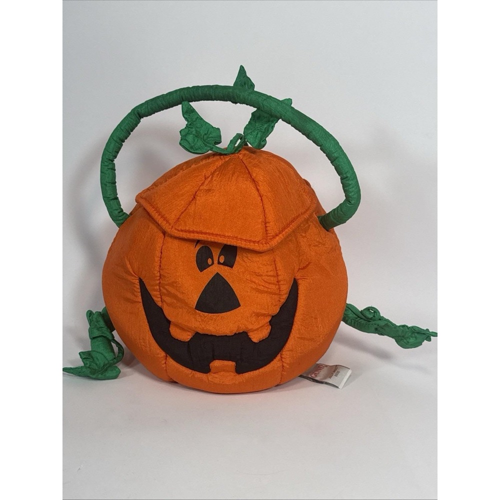 GUND Retired Jolly Jacks Pumpkin #88316 Purse Candy Holder Halloween Nylon